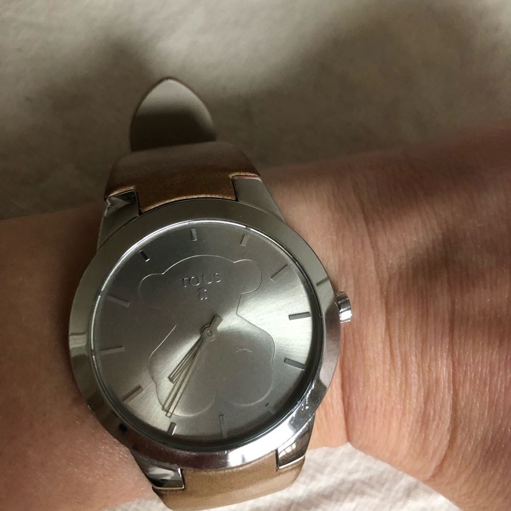 Tous watch with beige leather bracelet